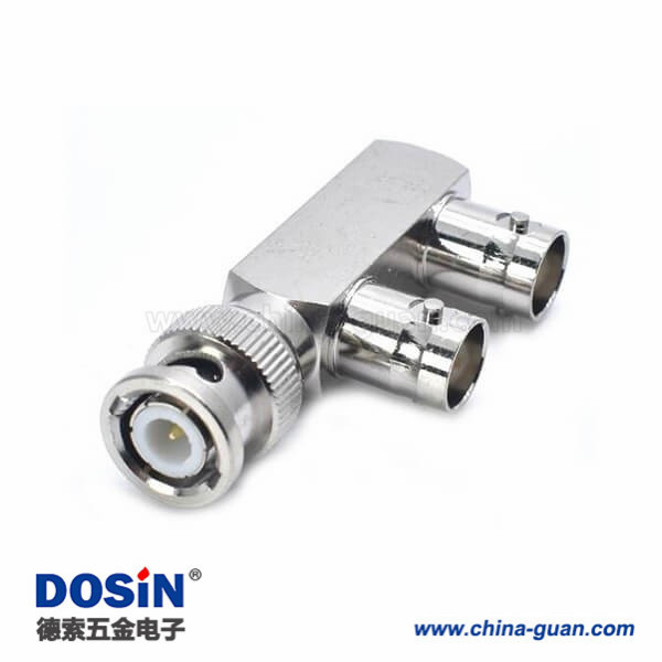 F型全铜BNC枪式视频一公分二母BNC三通转接头BNC头 F型全铜BNC枪式视频一公分二母BNC三通转接头BNC头